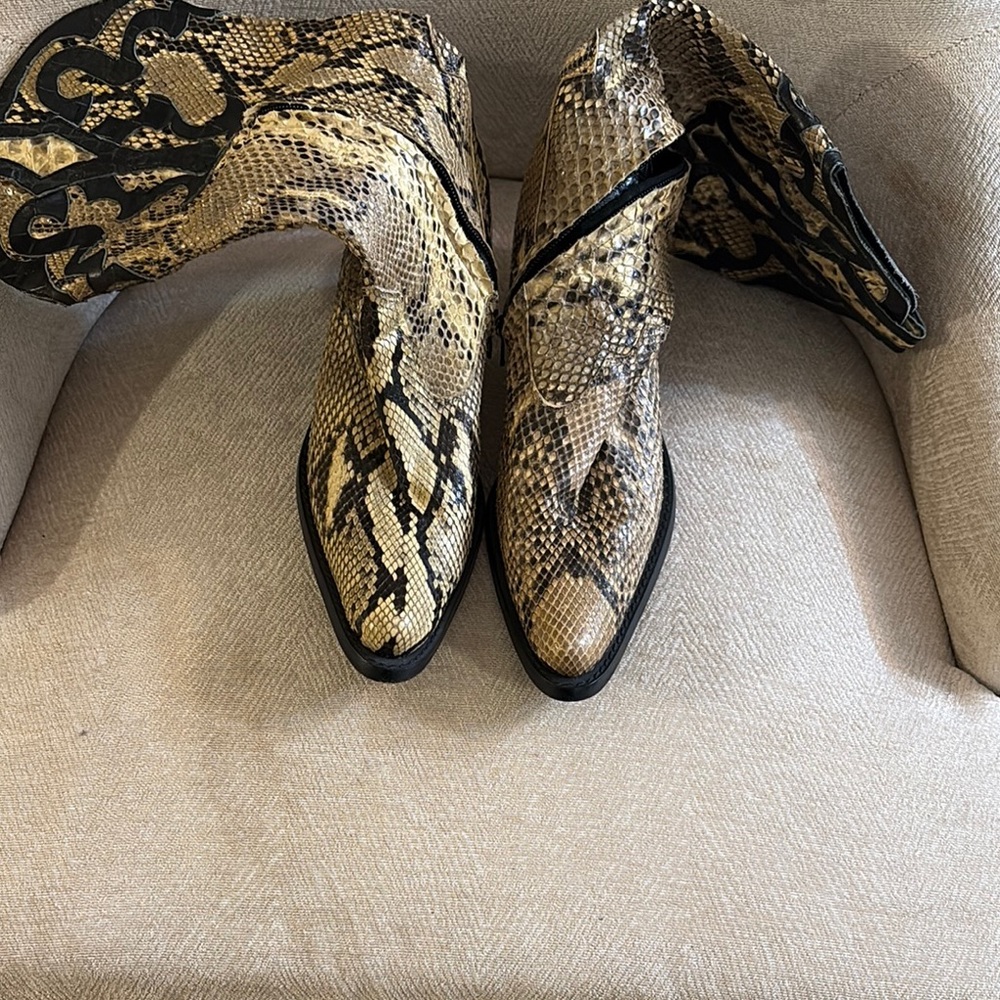 Snake Print Women's Boots
